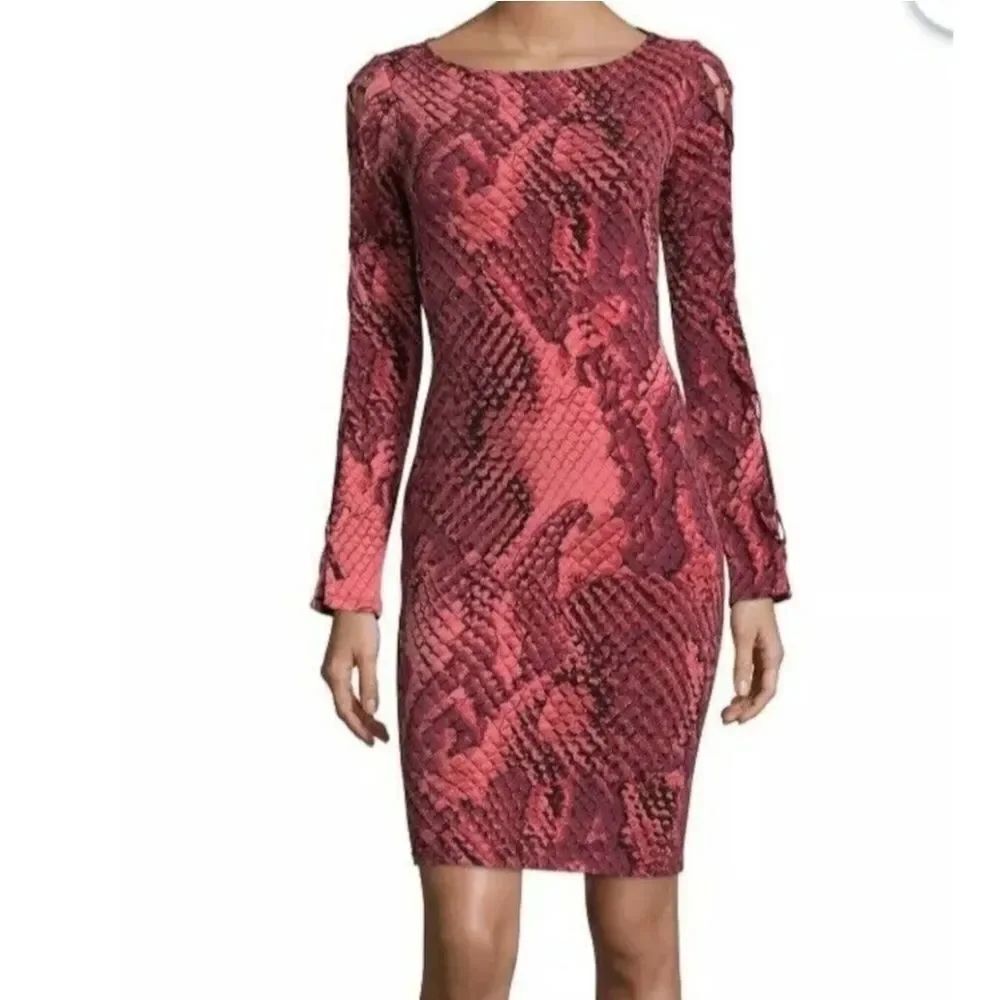 BRAND NEW PROJECT RUNWAY MULTI-COLOR LONG SLEEVELESS ROUNDNECK DRESS - Picture 6 of 16
